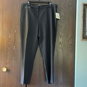 Ellen Tracy Betty Slim Ankle with zipper pocket dark gray pants. Size 14. NWT